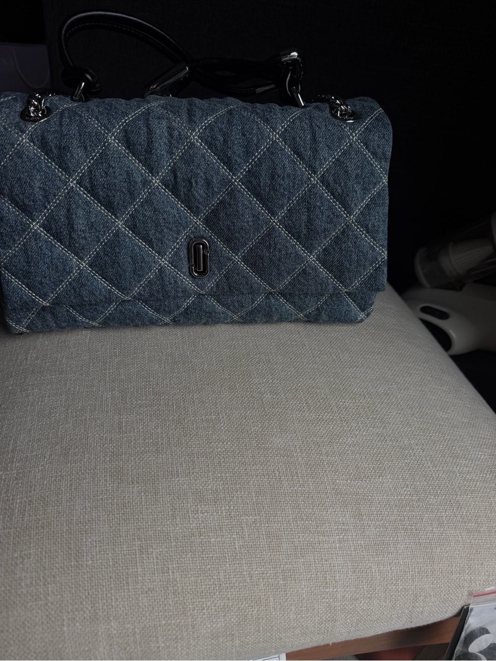 Marc Jacobs Quilted Denim Dual Shoulder Bag - Picture 8 of 9